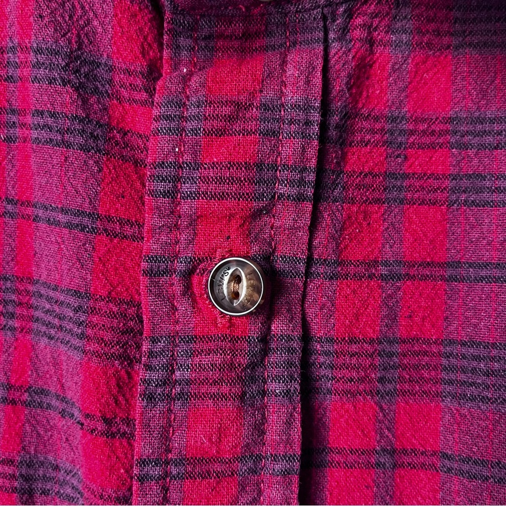 Levi's Red and Purple Plaid Shirt - Picture 5 of 9